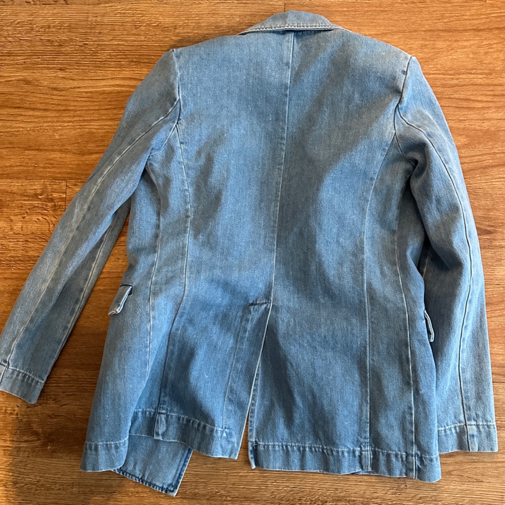 Pinko Double Breasted Denim “Jane 1” Blazer - Picture 6 of 9